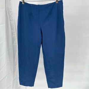 Piazza Sempione Womens Audrey Tapered Ankle Pants 12 Side Zipper Stretch Crop